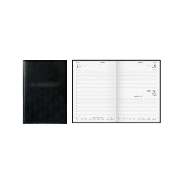 9004546557951 - Buchkalender 79562 grau 1 Seite   1 Tag | Samstag und Sonntag   1 Seite 145x206cm (A5) 2025 9004546557951 Q-connect